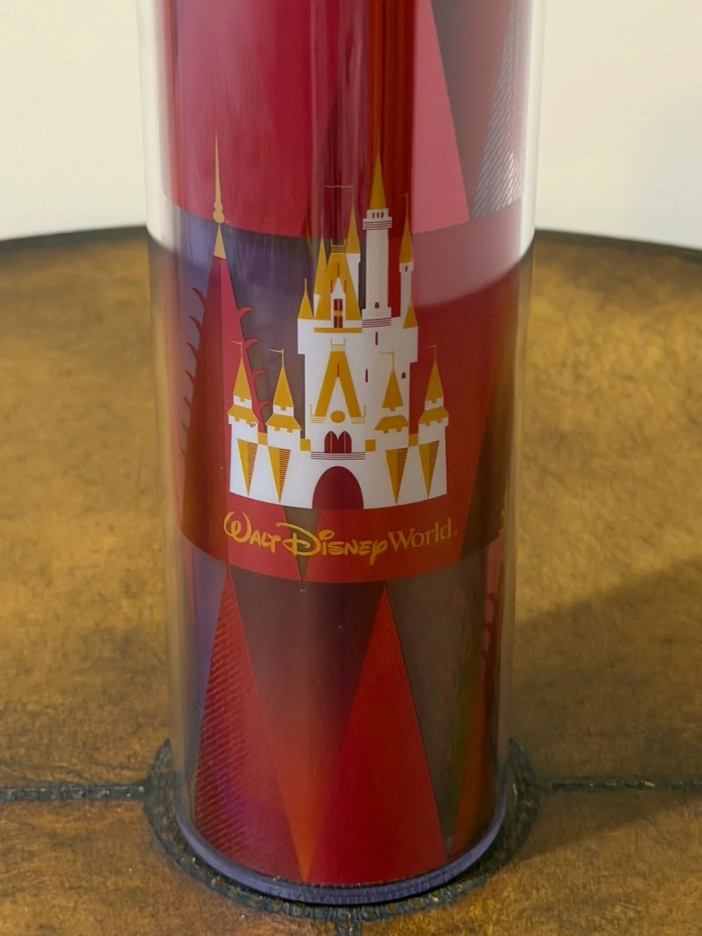 NEW WALT DISNEY WORLD STARBUCKS CINDERELLA CASTLE RED TRAVEL TUMBLER 16oz